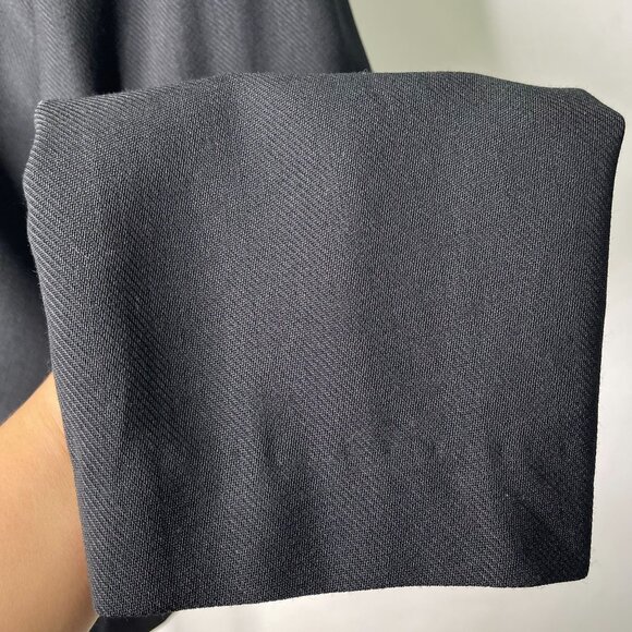 Women's Black Mock Collar Button Down Equestrian Blazer Jacket Size XL - Picture 7 of 7